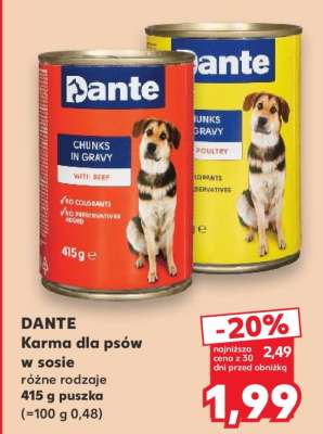 DANTE Karma dla psów w sosie
