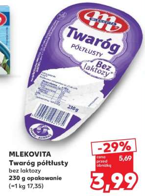 MLEKOVITA Twaróg półtłusty bez laktozy