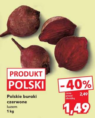 Polskie buraki czerwone luzem 1 kg