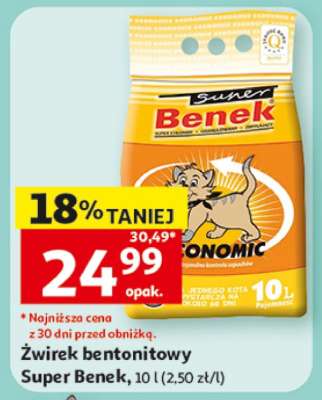 Żwirek bentonitowy Super Benek