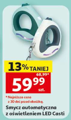 Smycz automatyczna z oświetleniem LED Casti