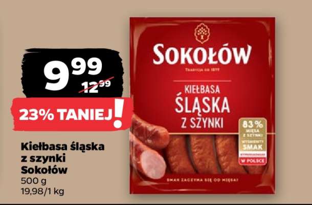 Kiełbasa śląska z szynki Sokołów