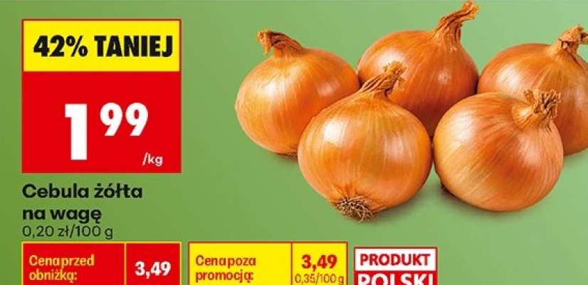 Cebula żółta na wage