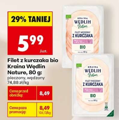 Filet z kurczaka bio Kraina Wędlin Nature, 80 g