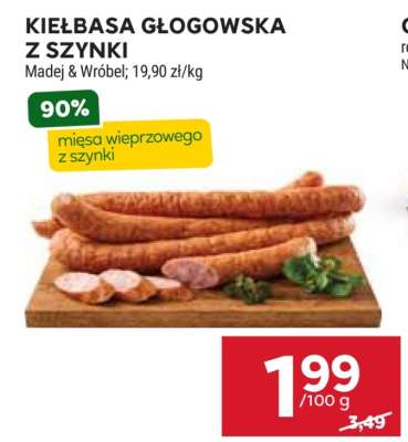 Kiełbasa głogowska z szynki