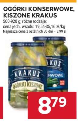 Ogórki konserwowe, kiszone Krakus