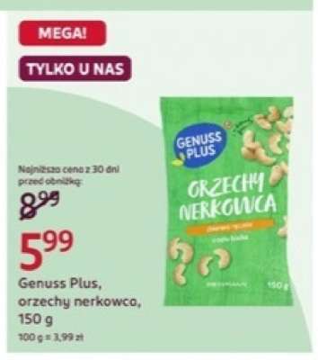 Genuss Plus, orzechy nerkowca, 150 g