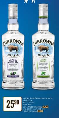 WÓDKA ŻUBRÓWKA BIAŁA Z NUTĄ 2 RODZAJE