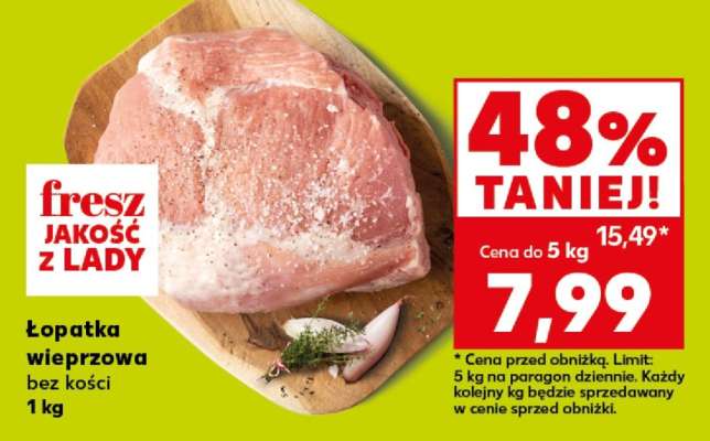 Łopatka wieprzowa bez kości 1 kg