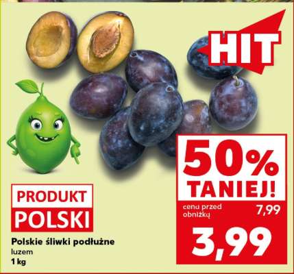 Polskie śliwki podłużne luzem 1 kg