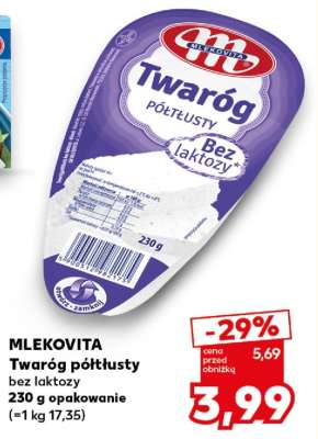 MLEKOVITA Twaróg półtłusty