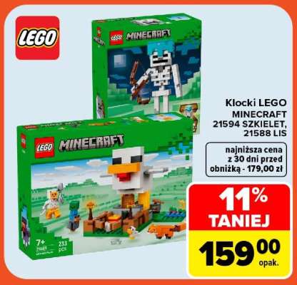 Klocki LEGO MINECRAFT 21594 SZKIELET, 21588 LIS