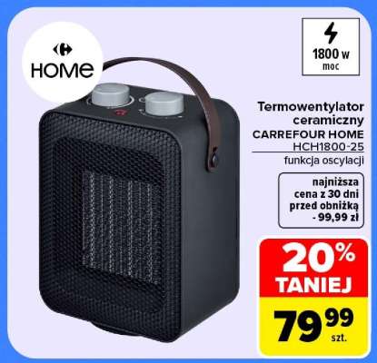 Termowentylator ceramiczny CARREFOUR HOME HCH1800-25