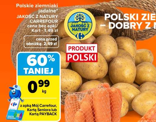 Polskie ziemniaki jadalne JAKOŚĆ Z NATURY CARREFOUR