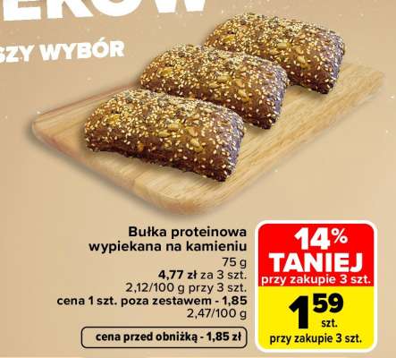 Bułka proteinowa wypiekana na kamieniu
