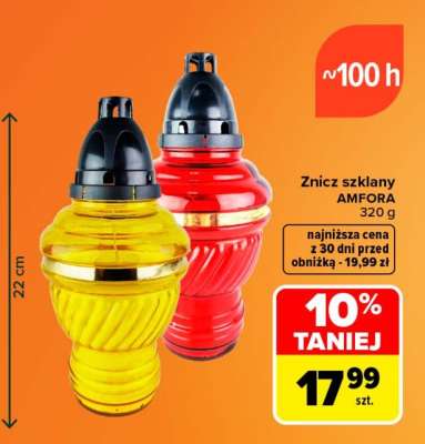 Znicz szklany Amfora