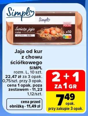 Jaja od kur z chowu ściółkowego SIMPL