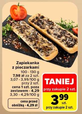 Zapiekanka z pieczarkami