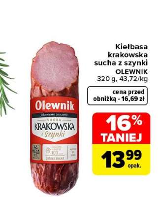 Kiełbasa krakowska sucha z szynki Olewnik
