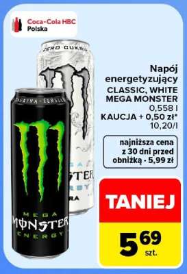 Napój energetyzujący CLASSIC, WHITE MEGA MONSTER