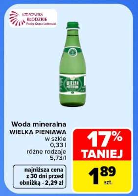 Woda mineralna WIELKA PIENIAWA