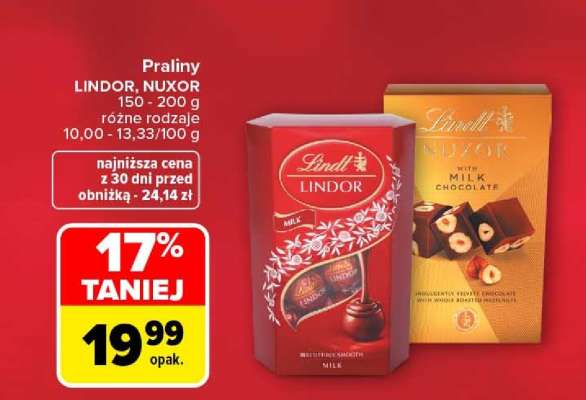 Praliny LINDOR, NUXOR
