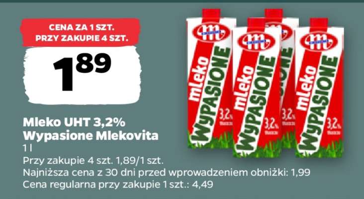 Mleko UHT 3,2% Wypasione Mlekovita