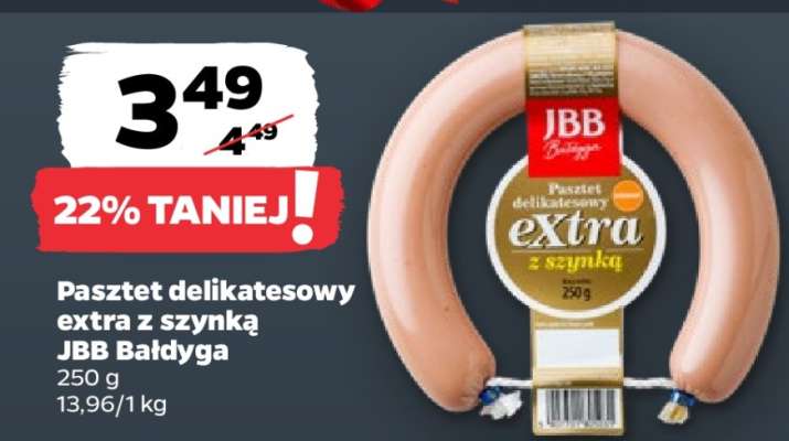 Pasztet delikatesowy extra z szynką JBB Bałdyga