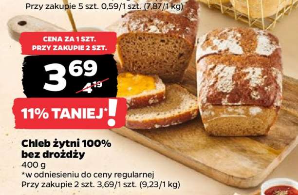 Chleb żytni 100% bez drożdży