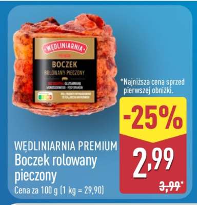 WĘDLINIARNIA PREMIUM Boczek rolowany pieczony