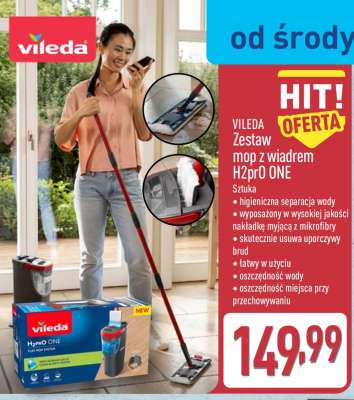 VILEDA Zestaw mop z wiadrem H2prO ONE