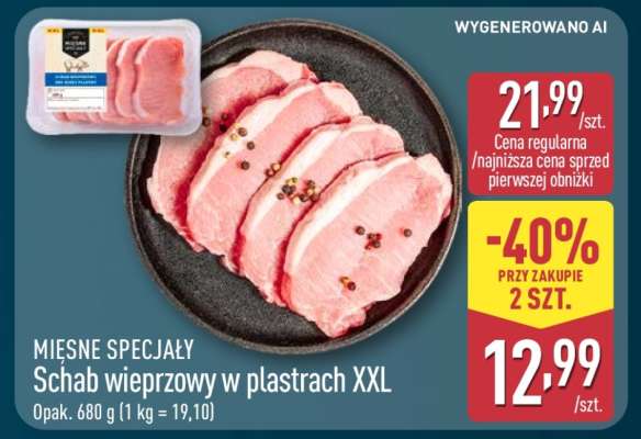 Schab wieprzowy w plastrach XXL