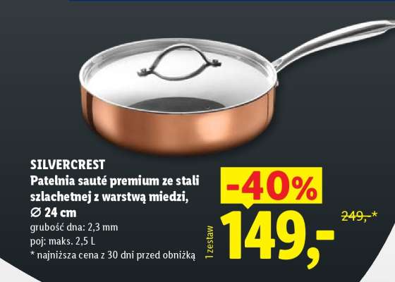 SILVERCREST Patelnia sauté premium