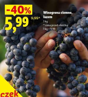 Winogrona ciemne, luzem