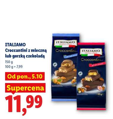 ITALIAMO Croccantini z mleczną lub gorzką czekoladą