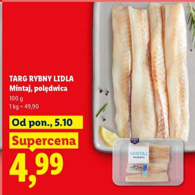 TARG RYBNY LIDLA Mintaj, polędwica