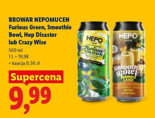 BROWAR NEPOMUCEN Furious Green, Smoothie Bowl, Hop Disaster lub Crazy Wise