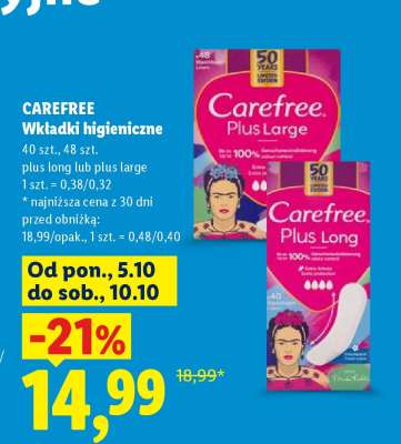CAREFREE WKŁADKI HIGIENICZNE
