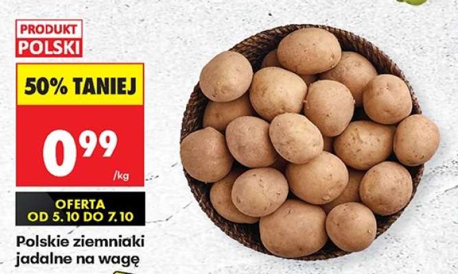 Polskie ziemniaki jadalne na wage