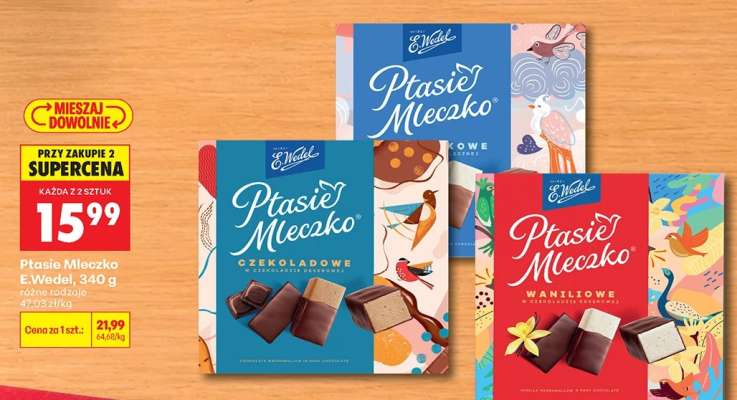 PTASIE MLECZKO E.WEDEL, 340 G