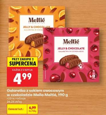 Galaretka z sokiem owocowym w czekoladzie Mella Meltié, 190 g
