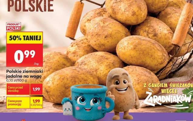 Polskie ziemniaki jadalne na wage