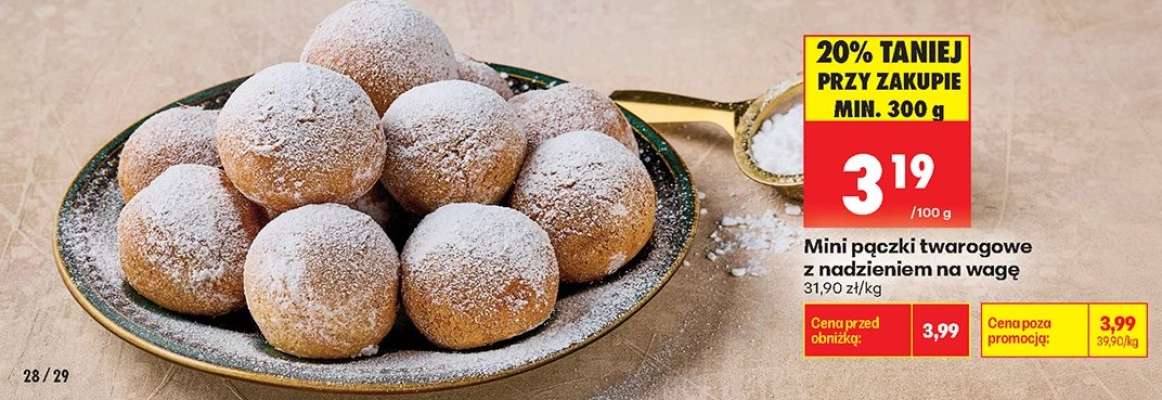 Mini pączki twarogowe z nadzieniem na wagę