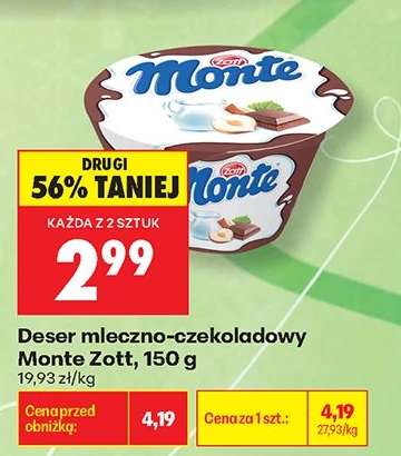 Deser mleczno czekoladowy Monte Zott 150 g