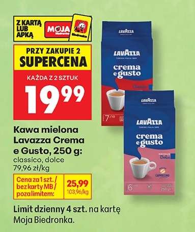 Kawa mielona Lavazza Crema e Gusto , 250 g