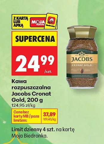 KAWA ROZPUSZCZALNA JACOBS CRONAT GOLD 200 G
