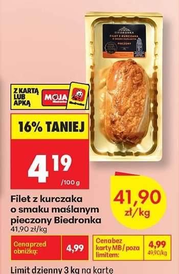 Filet z kurczaka o smaku maślanym pieczony Biedronka