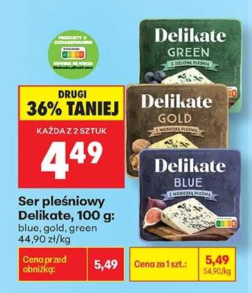 Ser pleśniowy Delikate , 100 g blue gold , green