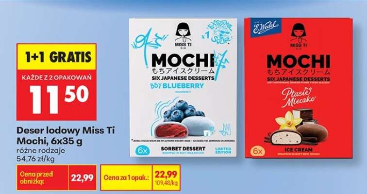 Deser lodowy Miss Ti Mochi, 6x35 g