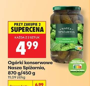 Ogórki konserwowe Nasza Spiżarnia, 870 g/450 g